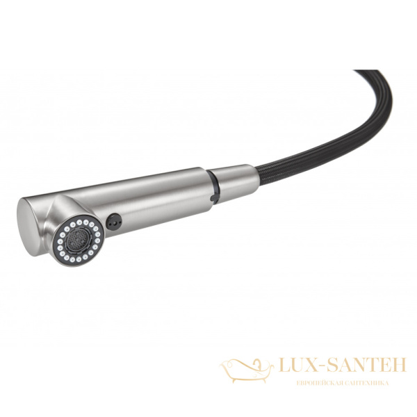 смеситель для кухни под фильтр с выдвижным изливом milacio mcu.561.ss, нержавеющая сталь