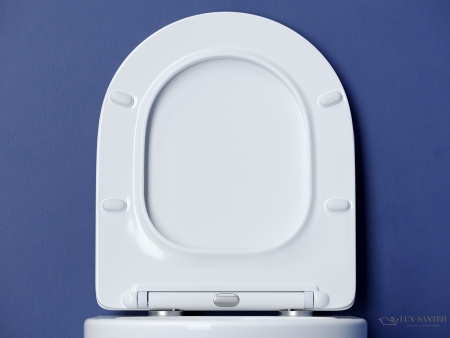 унитаз подвесной ceramica nova metropol cn4002t, смыв торнадо, безободковый, с сиденьем микролифт, белый  