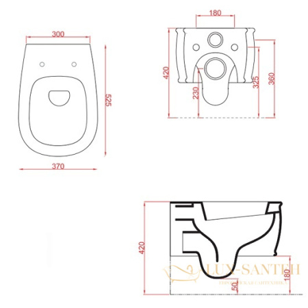унитаз подвесной artceram atelier atv001 41 00 безободковый, серо-коричневый