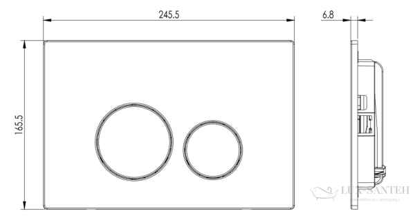 панель смыва charus tm, robusto, fp.330.bg.05, золото брашированное