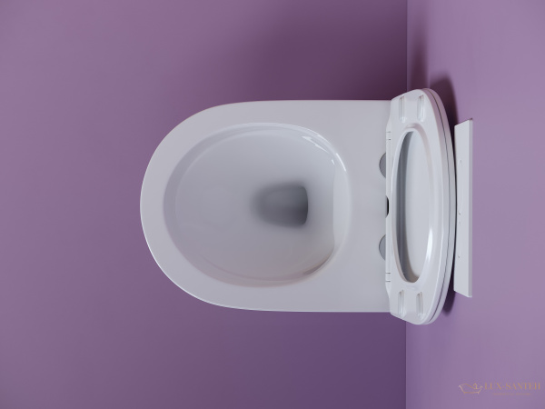 унитаз подвесной ceramica nova uno cn11001, безободковый, с сиденьем микролифт, белый