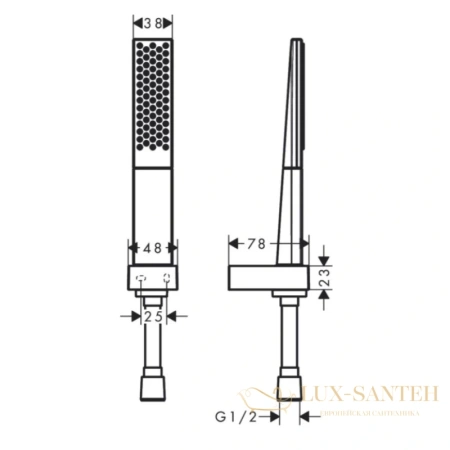 душевой набор hansgrohe rainfinity 26856000 с держателем 100 1jet со шлангом 160 см, хром/черный