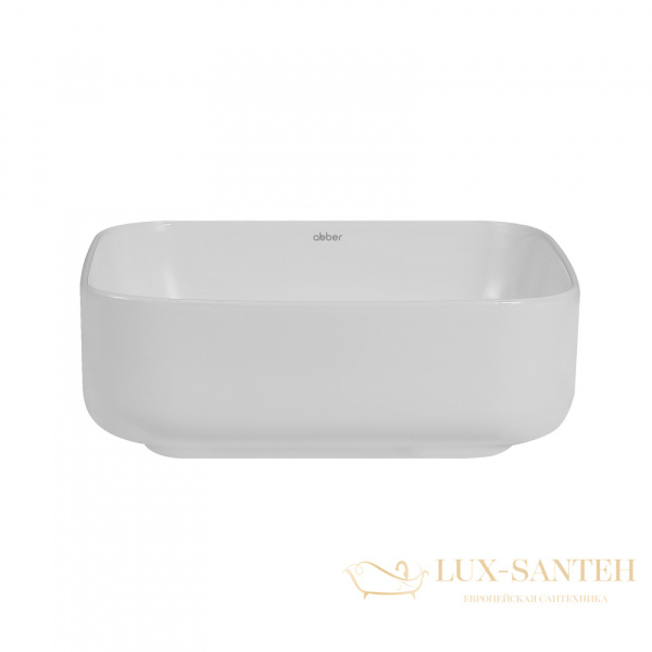 раковина накладная abber rechteck ac2211mw, 38,5х38,5 см, белый матовый