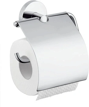 держатель туалетной бумаги hansgrohe logis 40523000 с крышкой