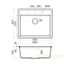 кухонная мойка omoikiri daisen 60-be artgranit х ваниль, 4993616