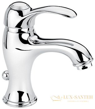 однорычажный смеситель emmevi harmony 22003/co для раковины (излив 11 см) с донным клапаном, хром-золото