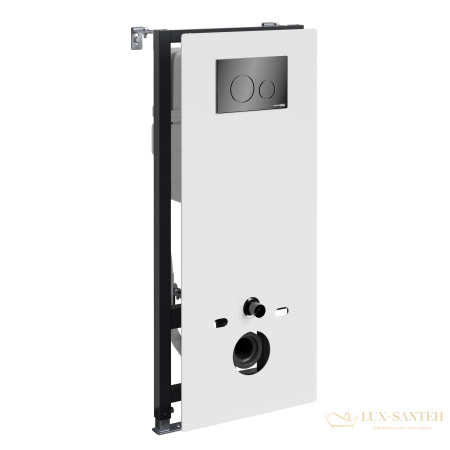 инсталляция для унитаза wasserkraft abens 20 20tlt.010.me.wh.pb02 с панелью смыва, черный глянцевый