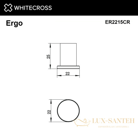 крючок whitecross ergo er2215cr, хром