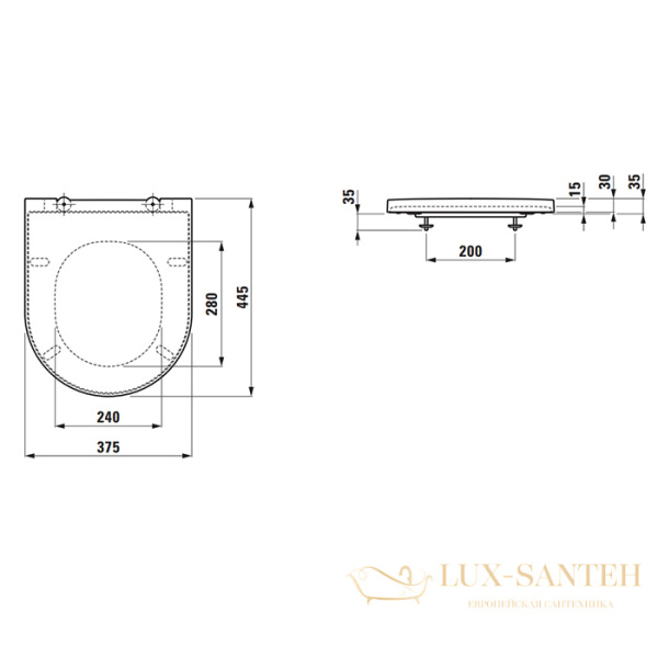 сиденье с крышкой laufen kartell 8.9133.3.716.000.1, быстросъемное с микролифтом, черный матовый