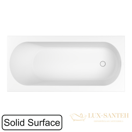 ванна whitecross gin 0217.170080.200, 170x80x60h, искуственный камень, белый матовый