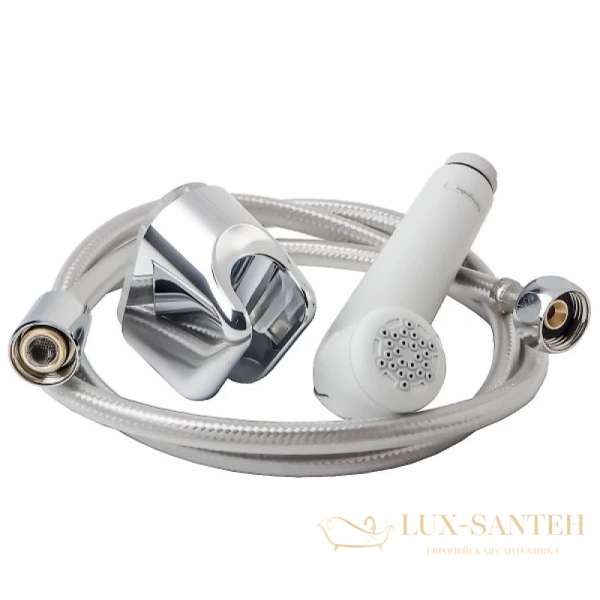 гигиенический набор hansgrohe 32127000 душ со шлангом 125 см и держателем, белый/хром