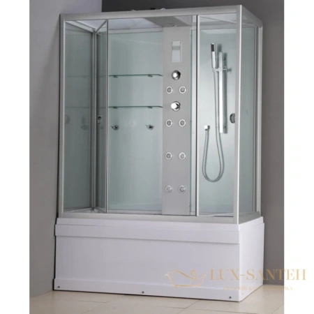 душевая кабина timo lux tl-1506 168x90x220 см, стекло прозрачное