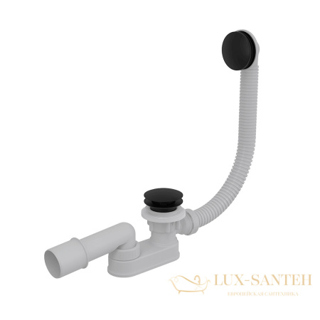 alcaplast сифон для ванны click/clak черный-мат длина 100 см a507black-100