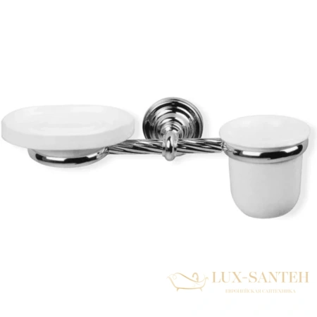 мыльница керамическая stil haus giunone g14(35) настенная + стакан, хром