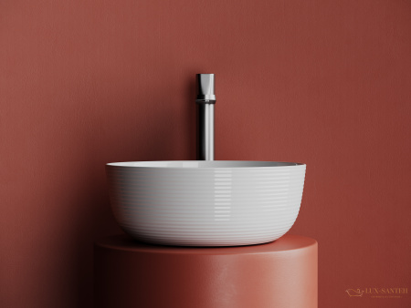 раковина накладная ceramica nova element cn6073, 356*356*135 мм, белый