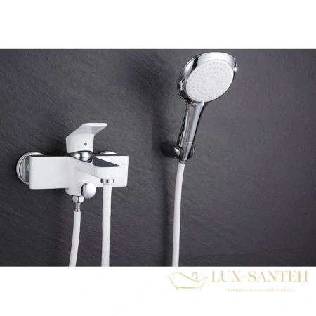 смеситель d&k berlin.steinbeis da1433216 для ванны, хром/белый