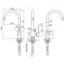 смеситель paulmark essen es213211-401 для кухни с подключением к фильтру, хром/антрацит