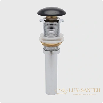 донный клапан для раковины без перелива aquame aqm7002-0mb, черный матовый