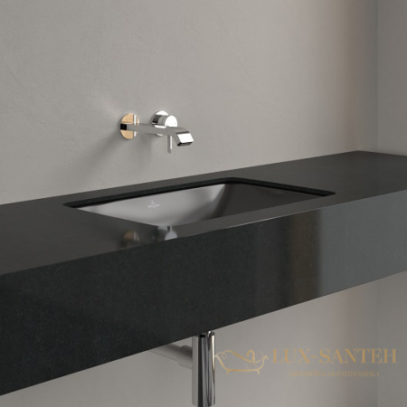 раковина villeroy&boch loop&friends 4a5700r7, 60,5x41 см, встраиваемая снизу столешницы, черный матовый