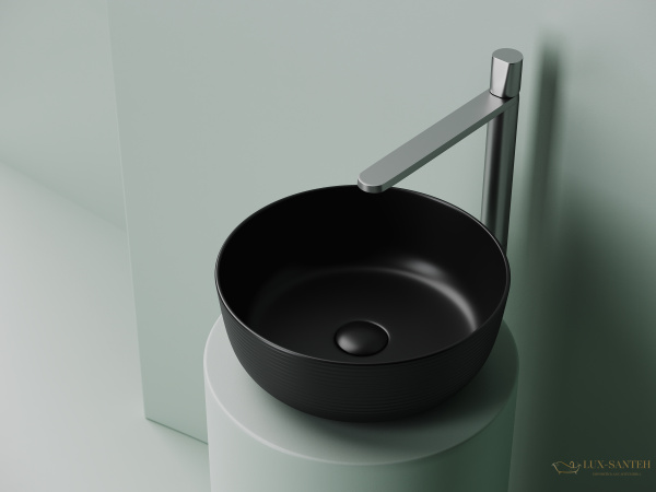 раковина накладная ceramica nova element cn6073mb, 356*356*135 мм, черный матовый