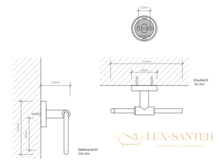 бумагодержатель decor walther basic tph3 0530160, черный матовый