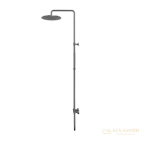 система для душа наружного монтажа whitecross y y1244gm, оружейная сталь