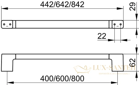 полотенцедержатель 80 см keuco collection moll 12701010800 хром