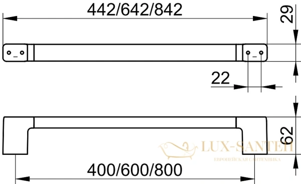 полотенцедержатель 80 см keuco collection moll 12701010800 хром