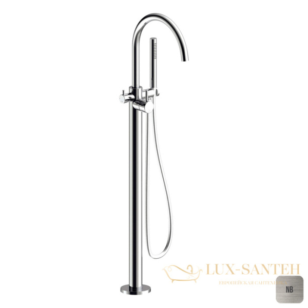 смеситель для ванны напольный almar free-standing e216000.nb, внешняя часть, никель брашированный