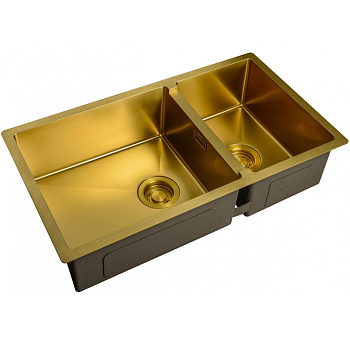 кухонная мойка zorg light bronze zl r 780-2-440 bronze, бронза