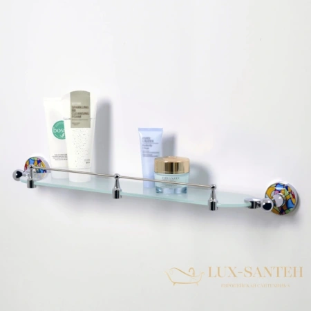 полка стеклянная wasserkraft diemel k-2244 61 см, хром