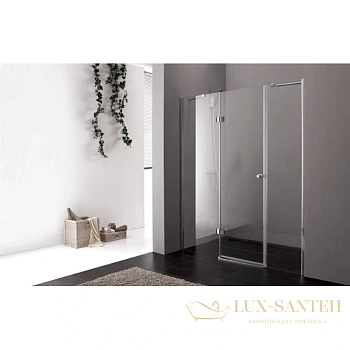 душевая дверь cezares verona-b-13 verona-w-b-13-100+60/40-c-cr распашная 195 см, стекло прозрачное