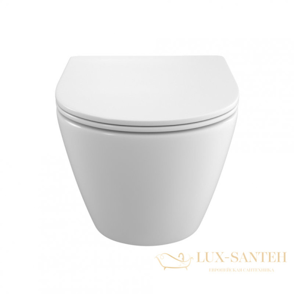 унитаз подвесной belbagno uno bb5177ch-tor/sc безободковый, смыв торнадо, с сиденьем микролифт, белый глянцевый