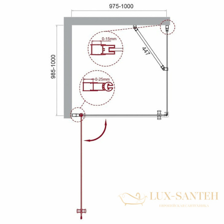 душевой уголок belbagno etna etna-a-1-100-c-cr 100х100 см профиль хром, стекло прозрачное 