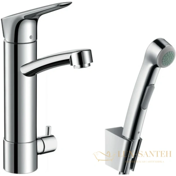 смеситель для раковины с набором для биде hansgrohe logis 31515000, хром