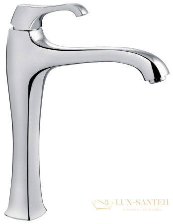 смеситель для раковины высокий emmevi ares 76006c/sp с донным клапаном, зачищенный хром