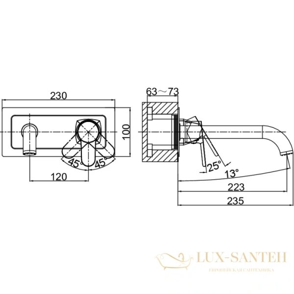смеситель для раковины d&k rhein.marx da1394401, хром