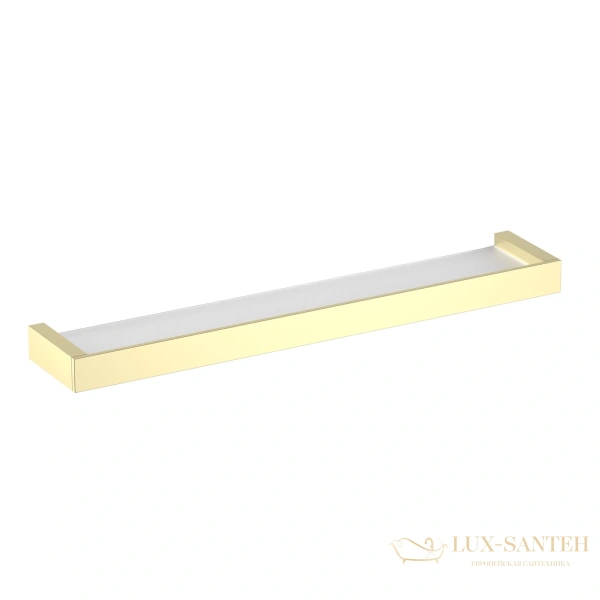 полка стеклянная timo petruma 15272/17, золото матовое