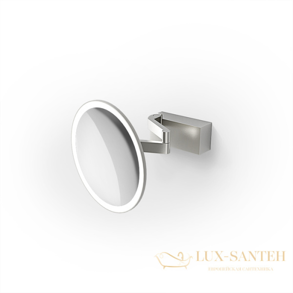 косметическое зеркало vision r подвесное 205 мм, decor walther led, 0123176, увеличение x5, нержавеющая сталь