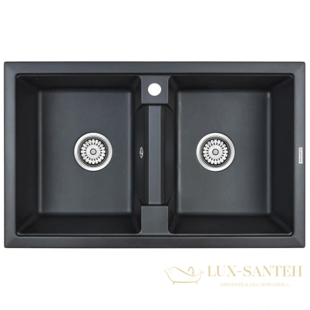 кухонная мойка paulmark zwilling pm238150-blm, черный металлик