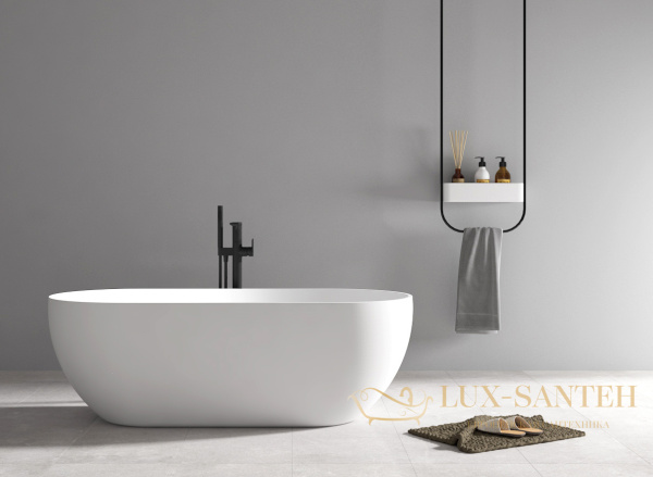 ванна акриловая свободностоящая abber ab9241, белый глянцевый