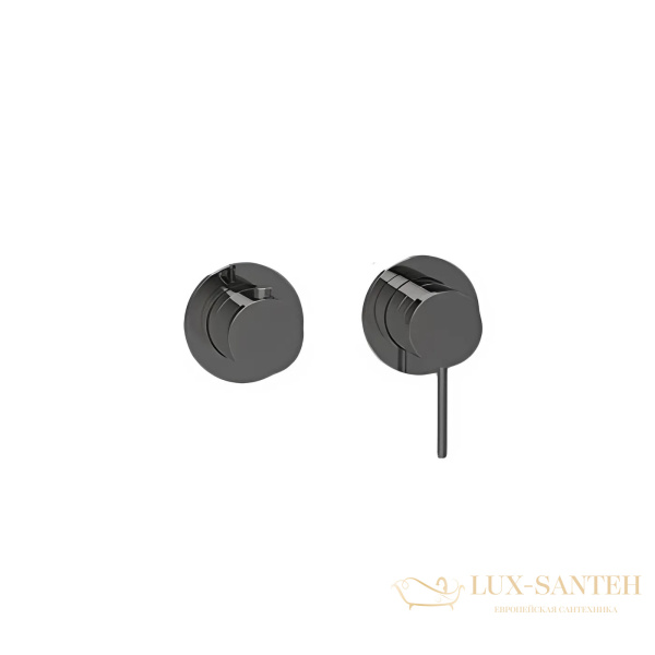 смеситель для душа встраиваемый almar modular e180141.ab, внешняя часть, на 2-3 выхода, черный хром брашированный pvd