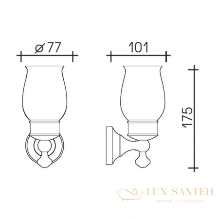 стакан schein saine gold 7053011vf, золотой