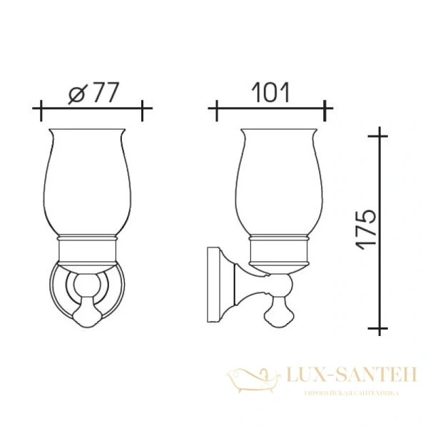 стакан schein saine gold 7053011vf, золотой