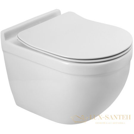 подвесной унитаз belbagno senso-tor bb017ch-tor/bb2034sc с сиденьем микролифт, белый