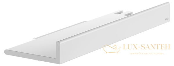 полка для душа keuco reva 12859510000, со встроенным стеклоочистителем, белый