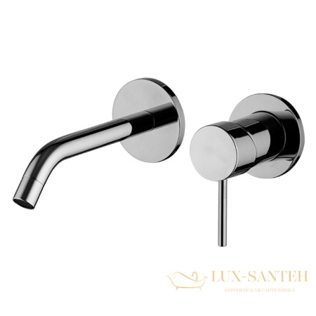 смеситель для раковины встраиваемый fima carlo frattini spillo up f3051wx8cs, с донным клапаном, черный хром брашированный