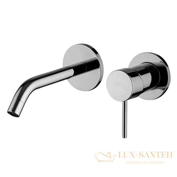 смеситель для раковины встраиваемый fima carlo frattini spillo up f3051wx8cs, с донным клапаном, черный хром брашированный