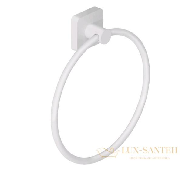 полотенцедержатель-кольцо 168 мм, kludi vela s, 2597853, белый матовый