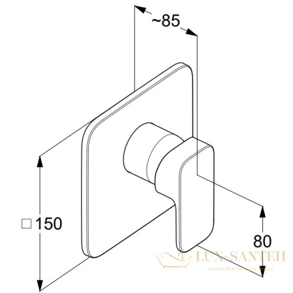 смеситель kludi renon 427555375 для душа встраиваемый, белый матовый
